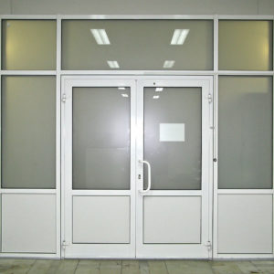 Противопожарный витраж с противопожарными фрамугами / серия FRM7235